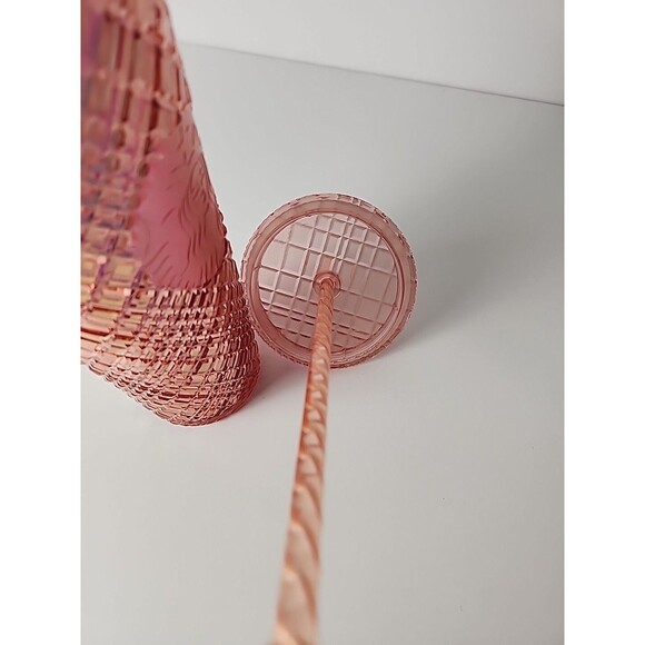 2021 Starbucks Holiday Jeweled Studded Tumbler Cup Venti 24OZ Rose Gold - Picture 4 of 7